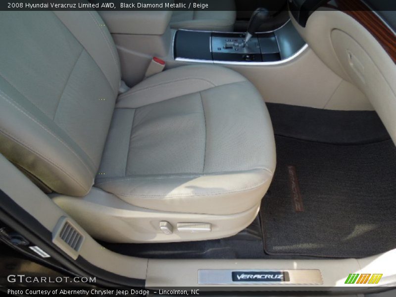 Black Diamond Metallic / Beige 2008 Hyundai Veracruz Limited AWD