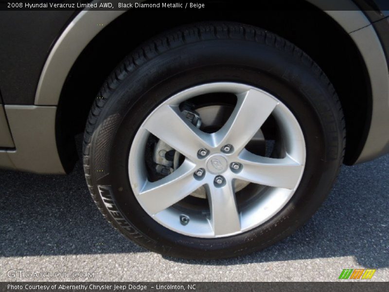 Black Diamond Metallic / Beige 2008 Hyundai Veracruz Limited AWD