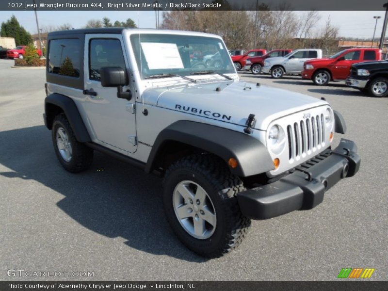 Bright Silver Metallic / Black/Dark Saddle 2012 Jeep Wrangler Rubicon 4X4