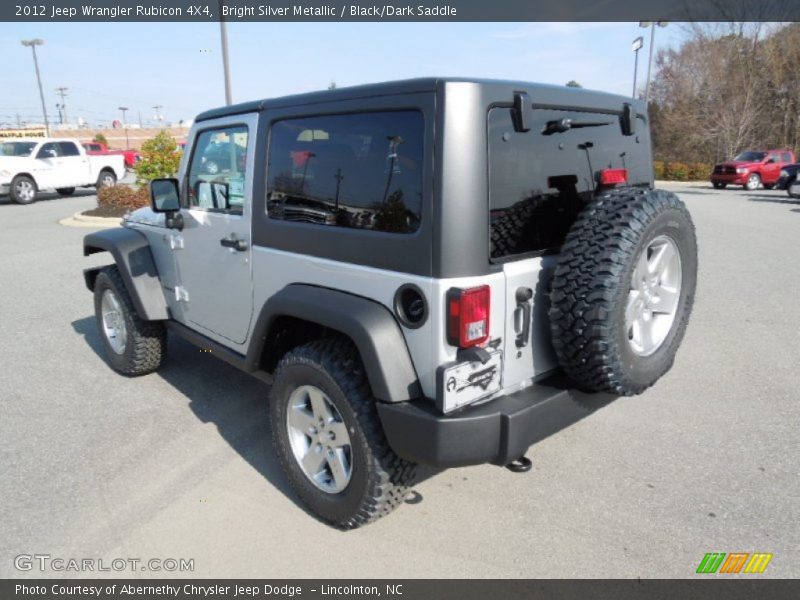 Bright Silver Metallic / Black/Dark Saddle 2012 Jeep Wrangler Rubicon 4X4