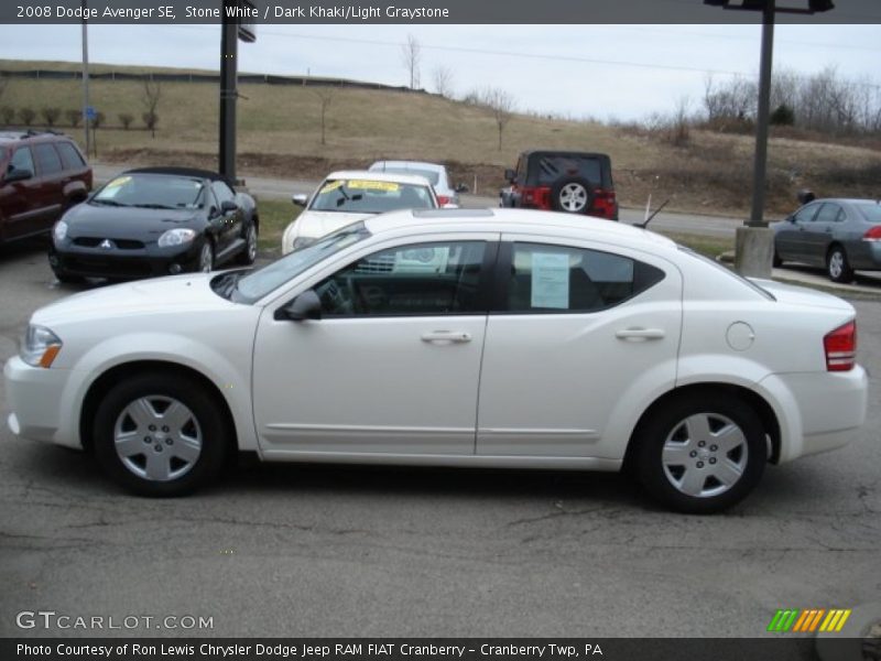 Stone White / Dark Khaki/Light Graystone 2008 Dodge Avenger SE