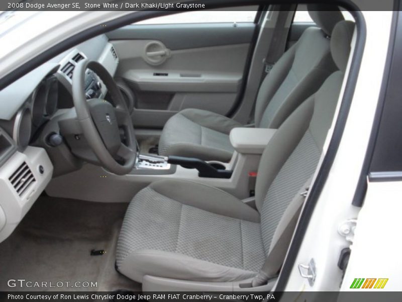 Stone White / Dark Khaki/Light Graystone 2008 Dodge Avenger SE