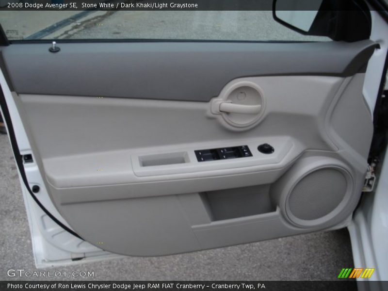 Stone White / Dark Khaki/Light Graystone 2008 Dodge Avenger SE