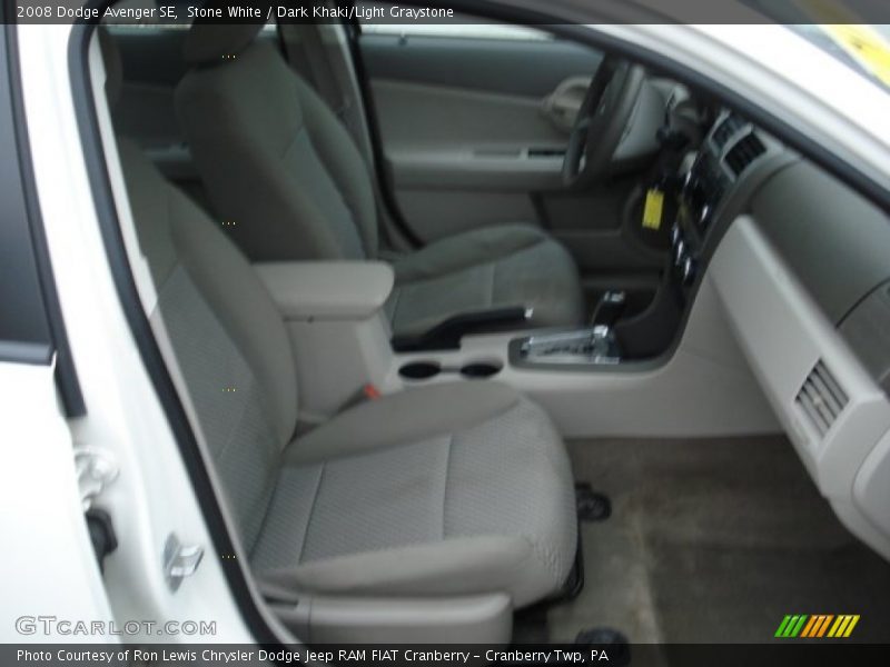 Stone White / Dark Khaki/Light Graystone 2008 Dodge Avenger SE