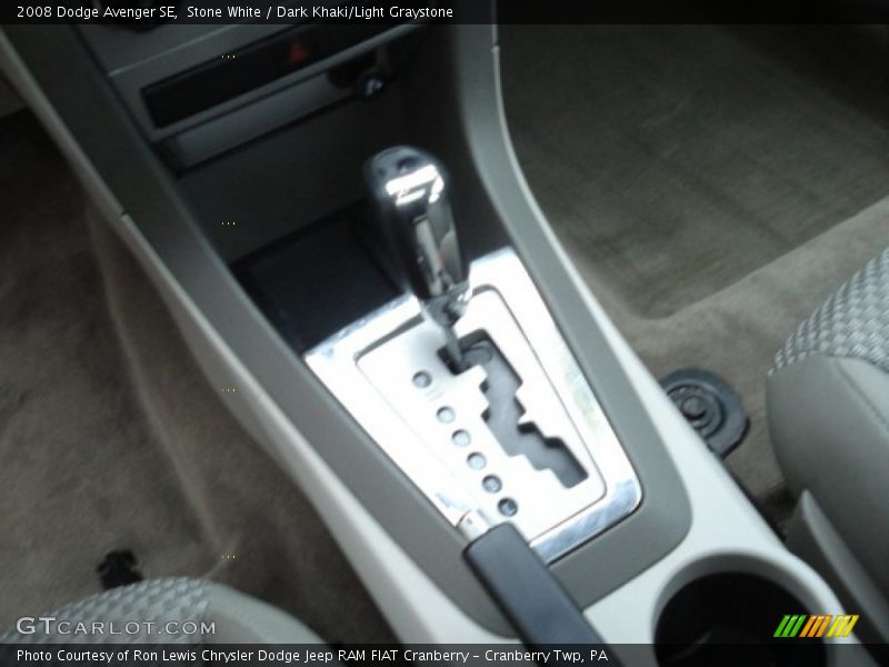 Stone White / Dark Khaki/Light Graystone 2008 Dodge Avenger SE