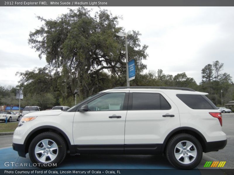 White Suede / Medium Light Stone 2012 Ford Explorer FWD