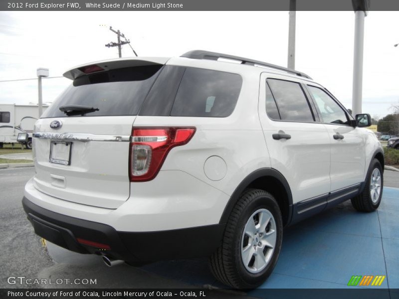 White Suede / Medium Light Stone 2012 Ford Explorer FWD