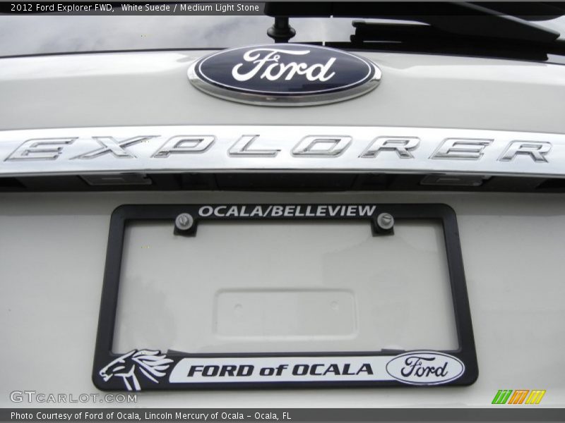White Suede / Medium Light Stone 2012 Ford Explorer FWD