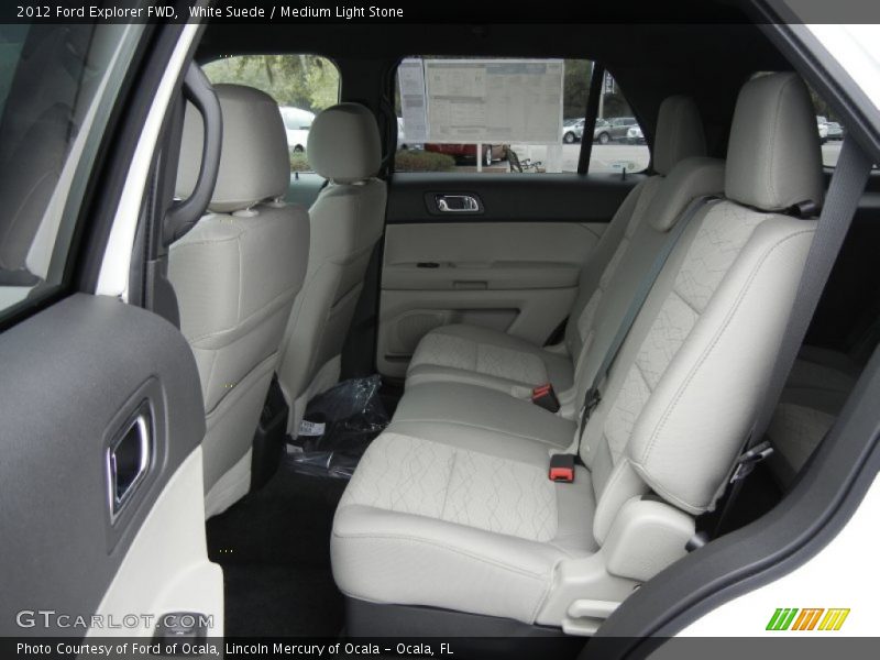 White Suede / Medium Light Stone 2012 Ford Explorer FWD