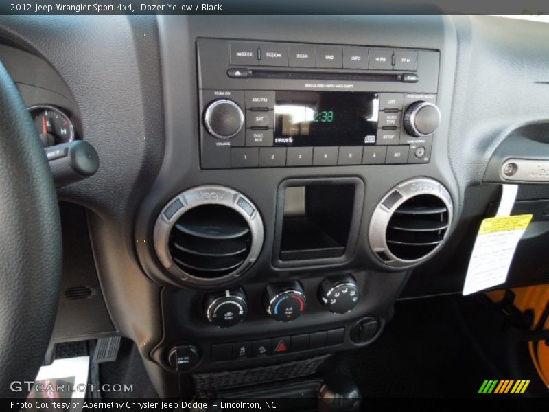 Controls of 2012 Wrangler Sport 4x4