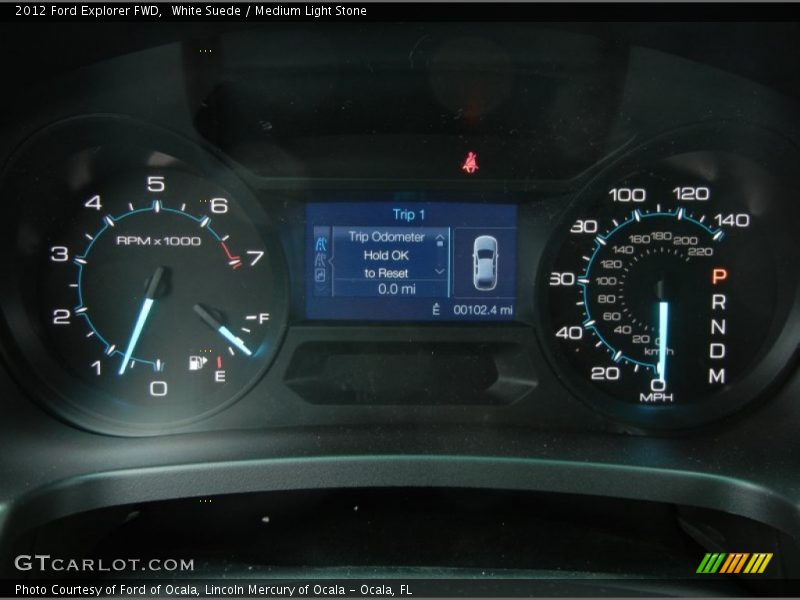 White Suede / Medium Light Stone 2012 Ford Explorer FWD