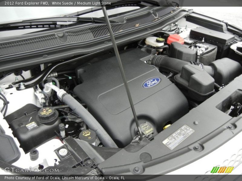 White Suede / Medium Light Stone 2012 Ford Explorer FWD