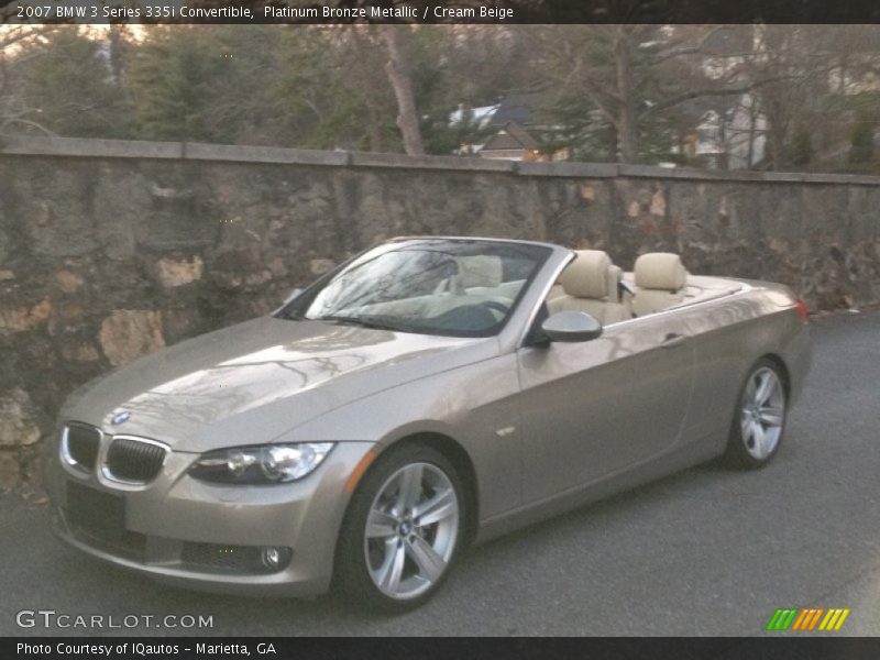 Platinum Bronze Metallic / Cream Beige 2007 BMW 3 Series 335i Convertible