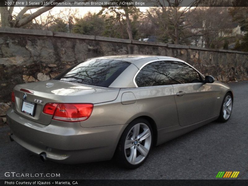 Platinum Bronze Metallic / Cream Beige 2007 BMW 3 Series 335i Convertible