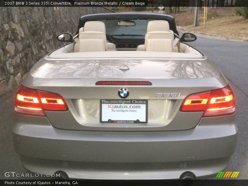 Platinum Bronze Metallic / Cream Beige 2007 BMW 3 Series 335i Convertible