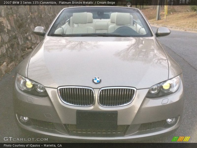 Platinum Bronze Metallic / Cream Beige 2007 BMW 3 Series 335i Convertible