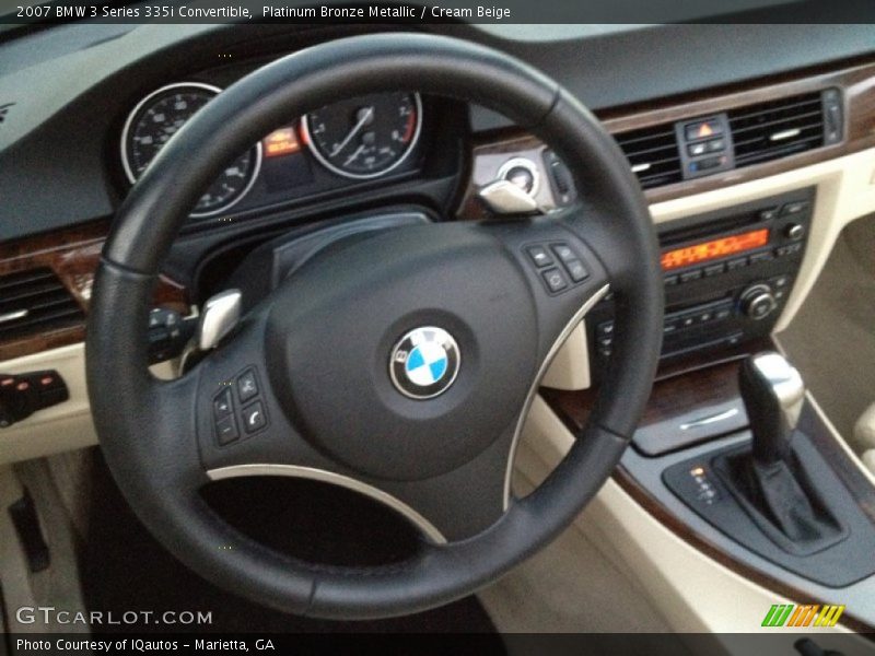 Platinum Bronze Metallic / Cream Beige 2007 BMW 3 Series 335i Convertible