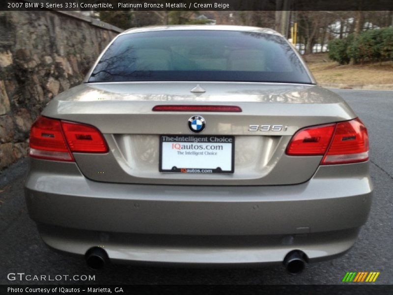 Platinum Bronze Metallic / Cream Beige 2007 BMW 3 Series 335i Convertible