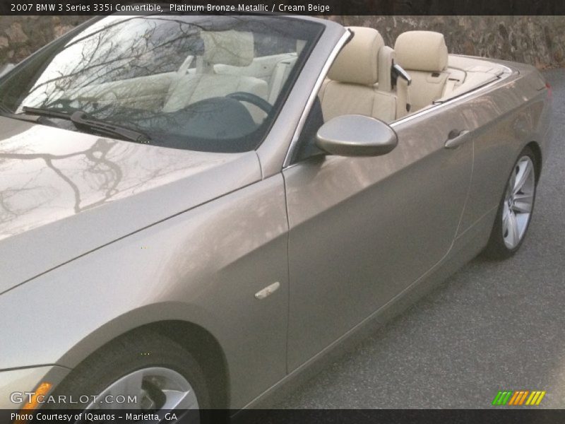 Platinum Bronze Metallic / Cream Beige 2007 BMW 3 Series 335i Convertible