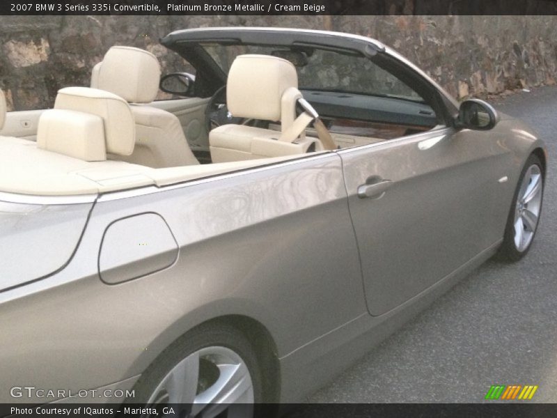 Platinum Bronze Metallic / Cream Beige 2007 BMW 3 Series 335i Convertible