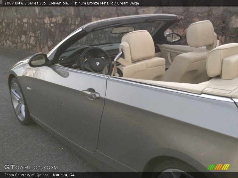 Platinum Bronze Metallic / Cream Beige 2007 BMW 3 Series 335i Convertible