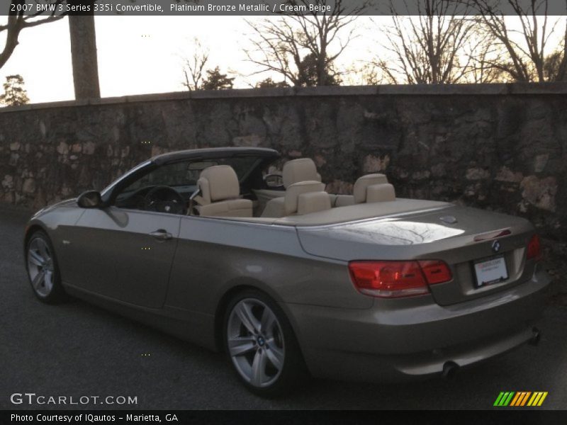 Platinum Bronze Metallic / Cream Beige 2007 BMW 3 Series 335i Convertible