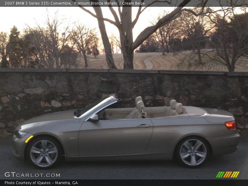 Platinum Bronze Metallic / Cream Beige 2007 BMW 3 Series 335i Convertible
