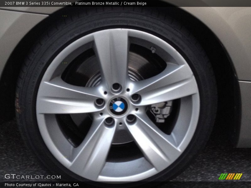 Platinum Bronze Metallic / Cream Beige 2007 BMW 3 Series 335i Convertible