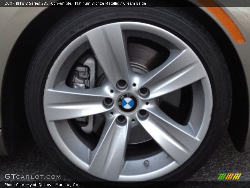 Platinum Bronze Metallic / Cream Beige 2007 BMW 3 Series 335i Convertible