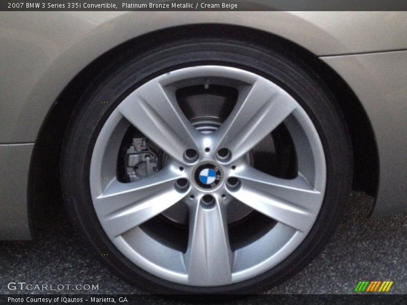 Platinum Bronze Metallic / Cream Beige 2007 BMW 3 Series 335i Convertible