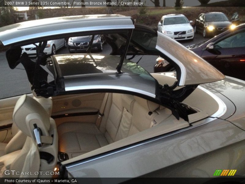 Platinum Bronze Metallic / Cream Beige 2007 BMW 3 Series 335i Convertible
