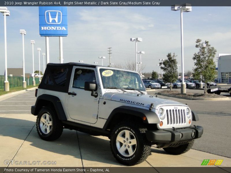 Bright Silver Metallic / Dark Slate Gray/Medium Slate Gray 2010 Jeep Wrangler Rubicon 4x4