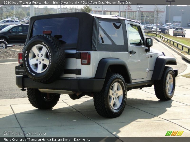 Bright Silver Metallic / Dark Slate Gray/Medium Slate Gray 2010 Jeep Wrangler Rubicon 4x4