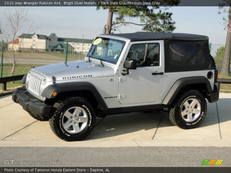 Bright Silver Metallic / Dark Slate Gray/Medium Slate Gray 2010 Jeep Wrangler Rubicon 4x4