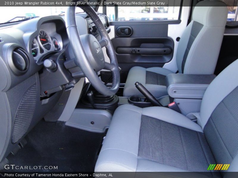 Bright Silver Metallic / Dark Slate Gray/Medium Slate Gray 2010 Jeep Wrangler Rubicon 4x4