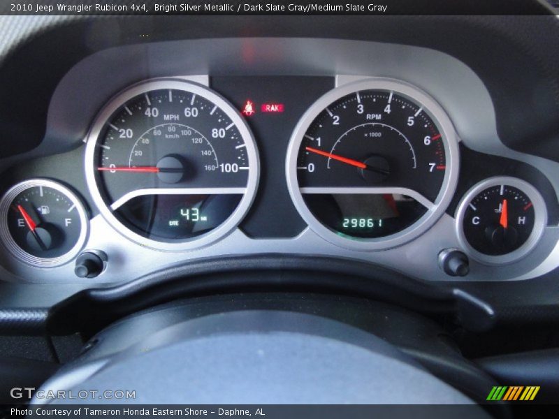 Bright Silver Metallic / Dark Slate Gray/Medium Slate Gray 2010 Jeep Wrangler Rubicon 4x4