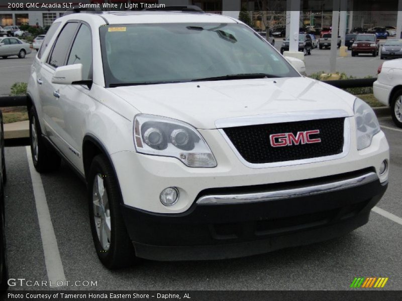Summit White / Light Titanium 2008 GMC Acadia SLT