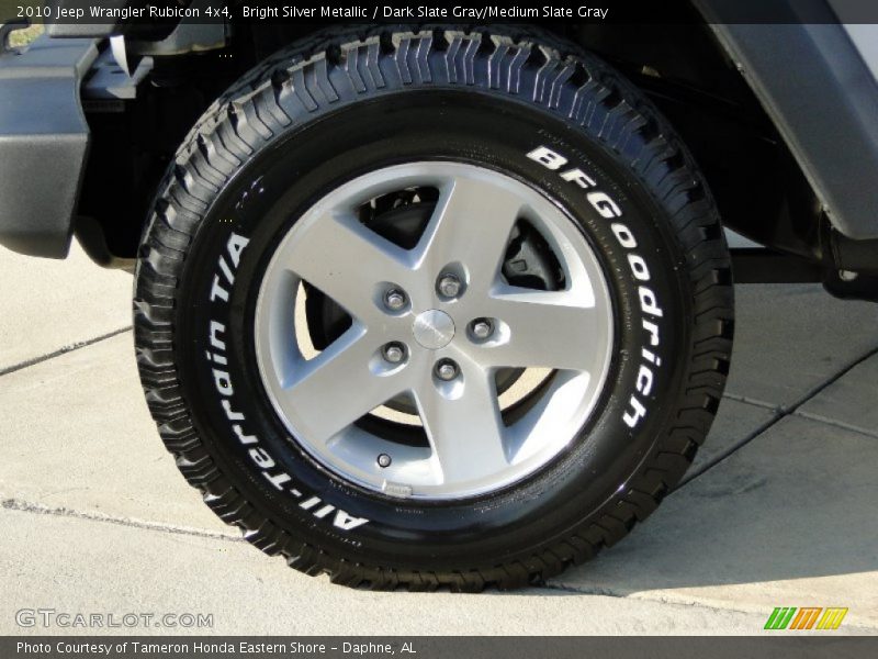 Bright Silver Metallic / Dark Slate Gray/Medium Slate Gray 2010 Jeep Wrangler Rubicon 4x4