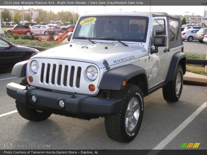 Bright Silver Metallic / Dark Slate Gray/Medium Slate Gray 2010 Jeep Wrangler Rubicon 4x4