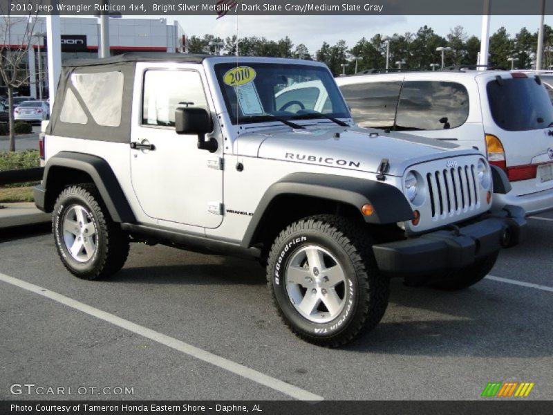 Bright Silver Metallic / Dark Slate Gray/Medium Slate Gray 2010 Jeep Wrangler Rubicon 4x4
