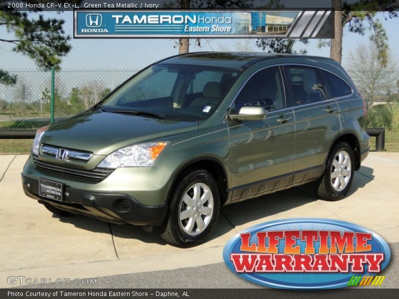 Green Tea Metallic / Ivory 2008 Honda CR-V EX-L