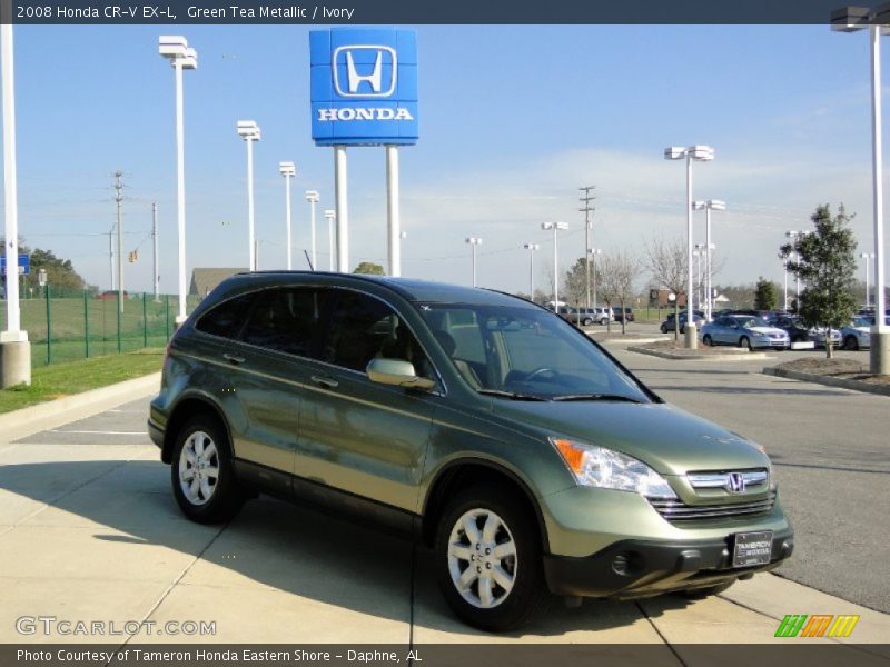 Green Tea Metallic / Ivory 2008 Honda CR-V EX-L