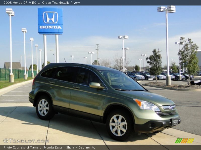 Green Tea Metallic / Ivory 2008 Honda CR-V EX-L