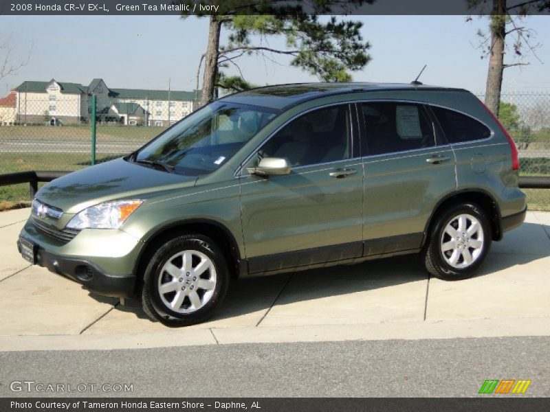 Green Tea Metallic / Ivory 2008 Honda CR-V EX-L