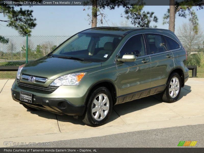 Green Tea Metallic / Ivory 2008 Honda CR-V EX-L