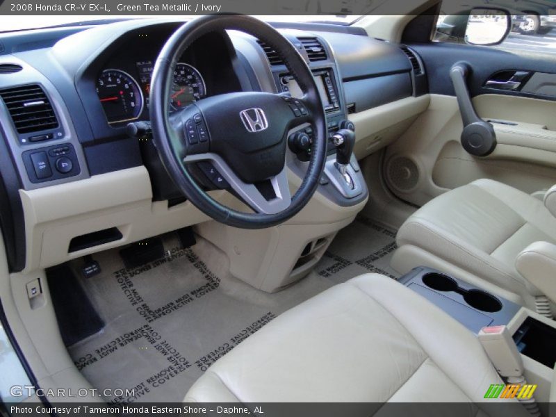 Green Tea Metallic / Ivory 2008 Honda CR-V EX-L