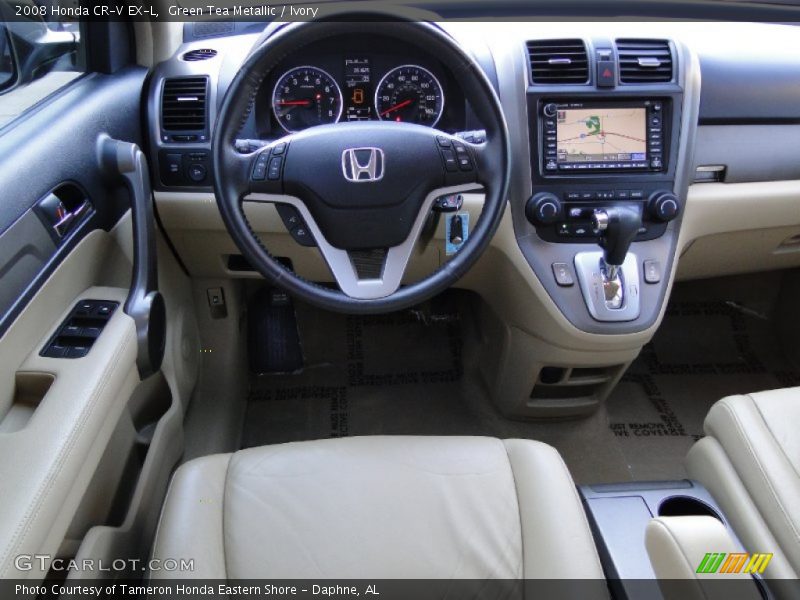 Green Tea Metallic / Ivory 2008 Honda CR-V EX-L