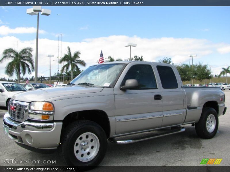 Silver Birch Metallic / Dark Pewter 2005 GMC Sierra 1500 Z71 Extended Cab 4x4