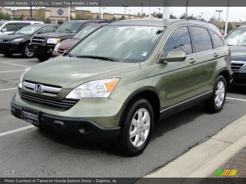 Green Tea Metallic / Ivory 2008 Honda CR-V EX-L