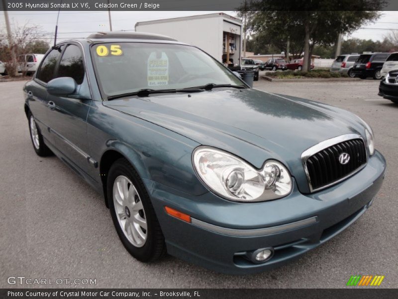 Celadon Green / Beige 2005 Hyundai Sonata LX V6